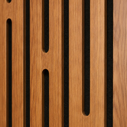 SoundaXe® Fluted Wooden Acoustic Panel, 4x2 Feet, 18mm | Cherry