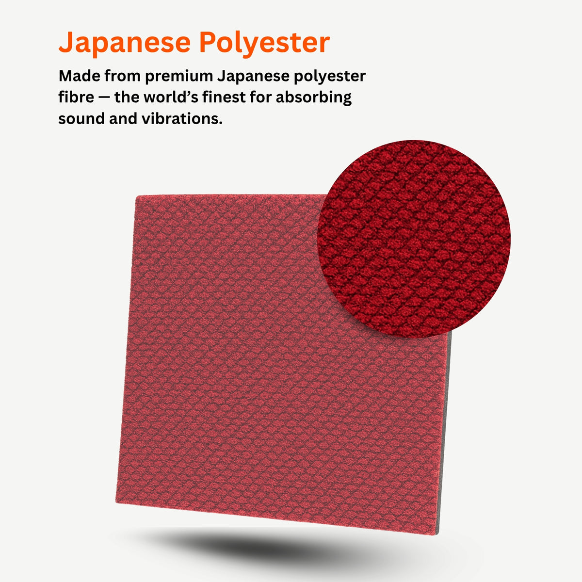 Acoustic Carpet Tiles | 50x50 cm | Velvet Red | 64 Sq Ft