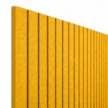 Slats Felt Acoustic Panels 30×30 cm Panels Mustard Set of 8