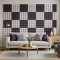 Turbo Acoustic Foam Panel 2" | 1 X 1 Feet | Stone White + Wine