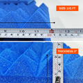 Pyramid Acoustic Foam Panel 2" | 1 x 1 Feet | European Blue