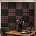 Turbo Acoustic Foam Panel 2" | 1 x 1 Feet | Pro Charcoal & Wine