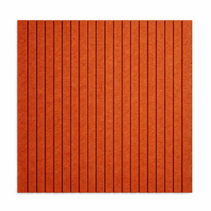 Slats Felt Acoustic Panels 30×30 cm Panels Rust  Set of 8