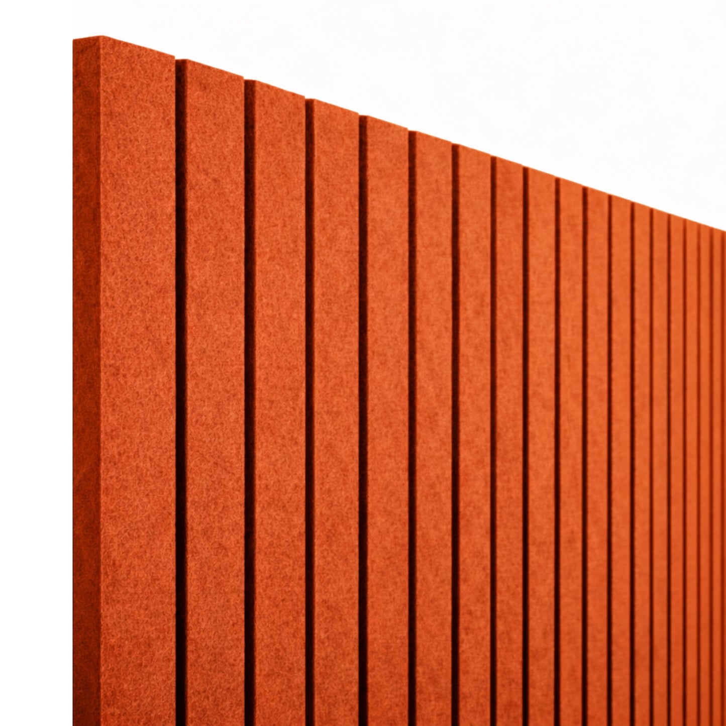 Slats Felt Acoustic Panels 30×30 cm Panels Rust  Set of 8