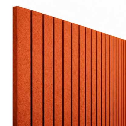 Slats Felt Acoustic Panels 30×30 cm Panels Rust  Set of 8