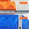 Pyramid Acoustic Foam Panel 2" | 1 x 1 Feet | MMT Orange & European Blue