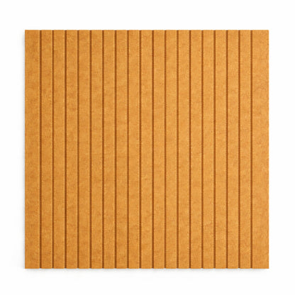 Slats Felt Acoustic Panels 30×30 cm Panels Camel  Set of 8