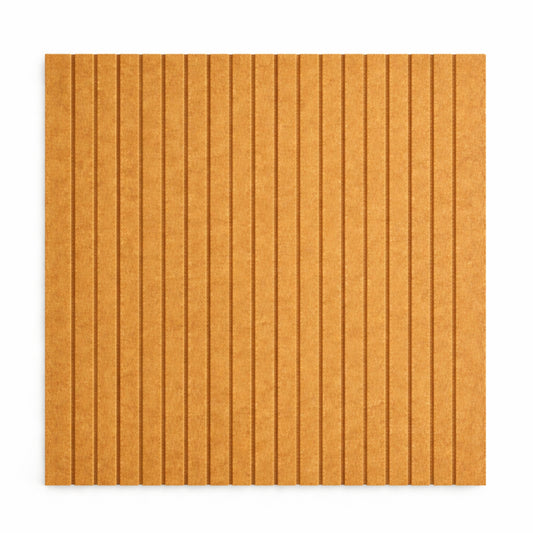 Slats Felt Acoustic Panels 30×30 cm Panels Camel  Set of 8