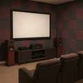 Pyramid Acoustic Foam Panel 1" | 1 X 1 feet | Pro Charcoal & Wine