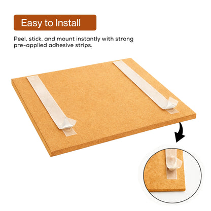 Slats Felt Acoustic Panels 30×30 cm Panels Camel  Set of 8