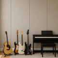 MMT Acoustix® Mirage Felt Acoustic Panels | Luxury Wall Acoustics with Premium Touch & Smooth CNC Grooves | 4x2 ft, 9mm Thick, NRC 0.50 | Soundproofing & Echo Control for Office, Living Room & Studio | Prisma, Pumice
