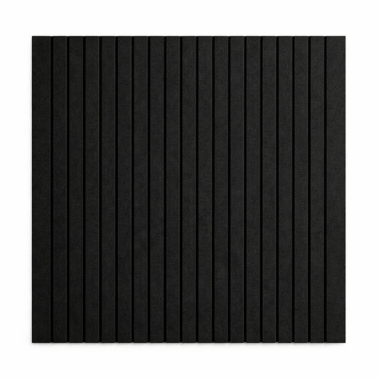 Slats Felt Acoustic Panels 30×30 cm Panels Black  Set of 8