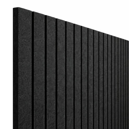Slats Felt Acoustic Panels 30×30 cm Panels Black  Set of 8
