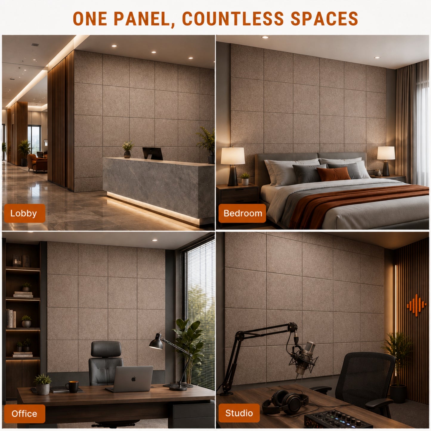 Felt PET Acoustic Panel | Office & Home Acoustics  |  Arabaian Sand