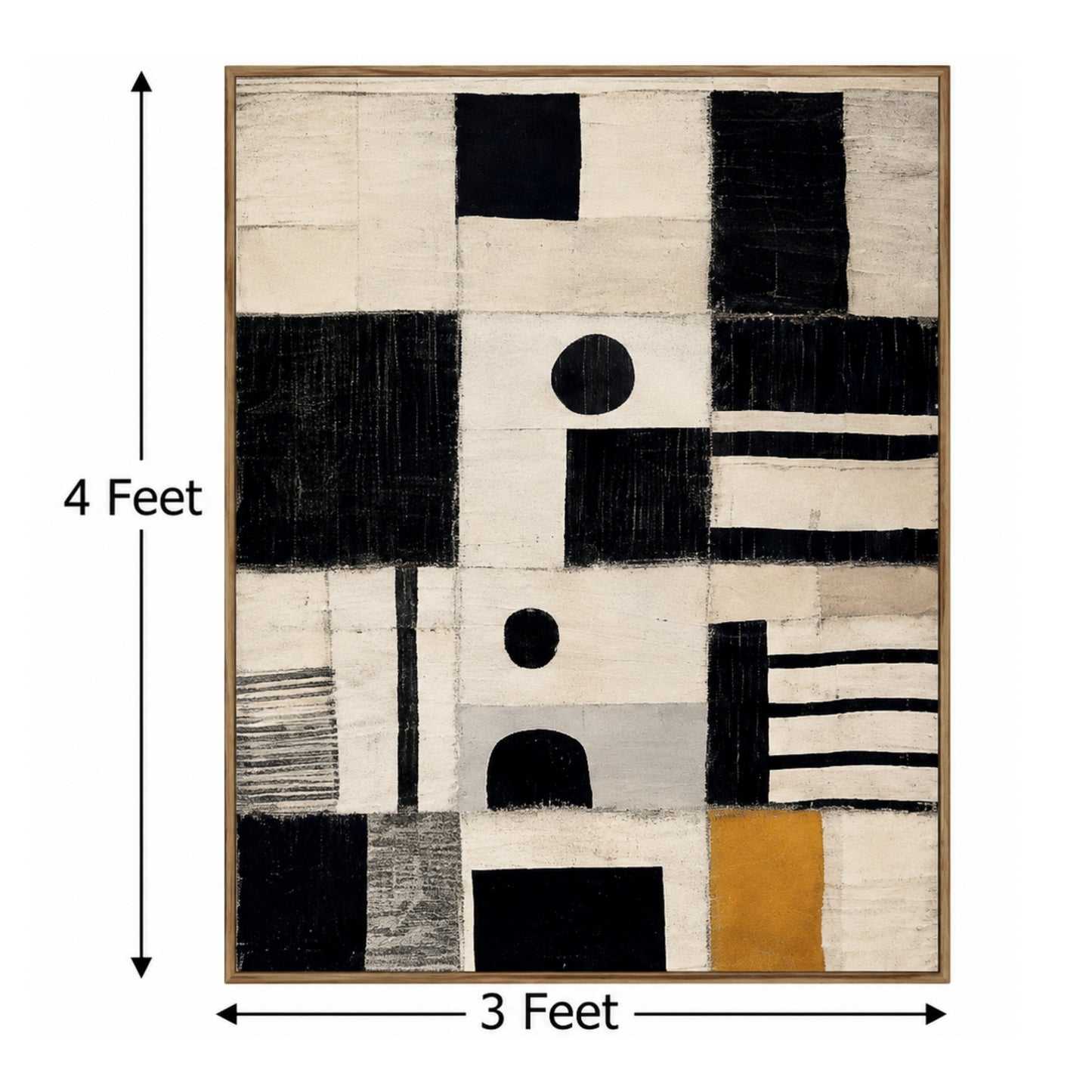 Monochrome Mosaic – Designer Canvas Felt Acoustic Wall Panel (4 x 3)