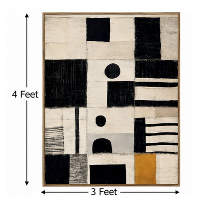 Monochrome Mosaic – Designer Canvas Felt Acoustic Wall Panel (4 x 3)