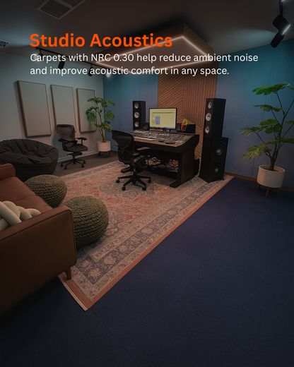 Acoustic Carpet Tiles - Dark Grey