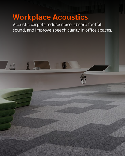 Acoustic Carpet Tiles - Dark Grey