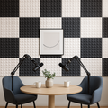 Pyramid Acoustic Foam Panel 1" | 1 X 1 Feet | Stone White & Pro Charcoal