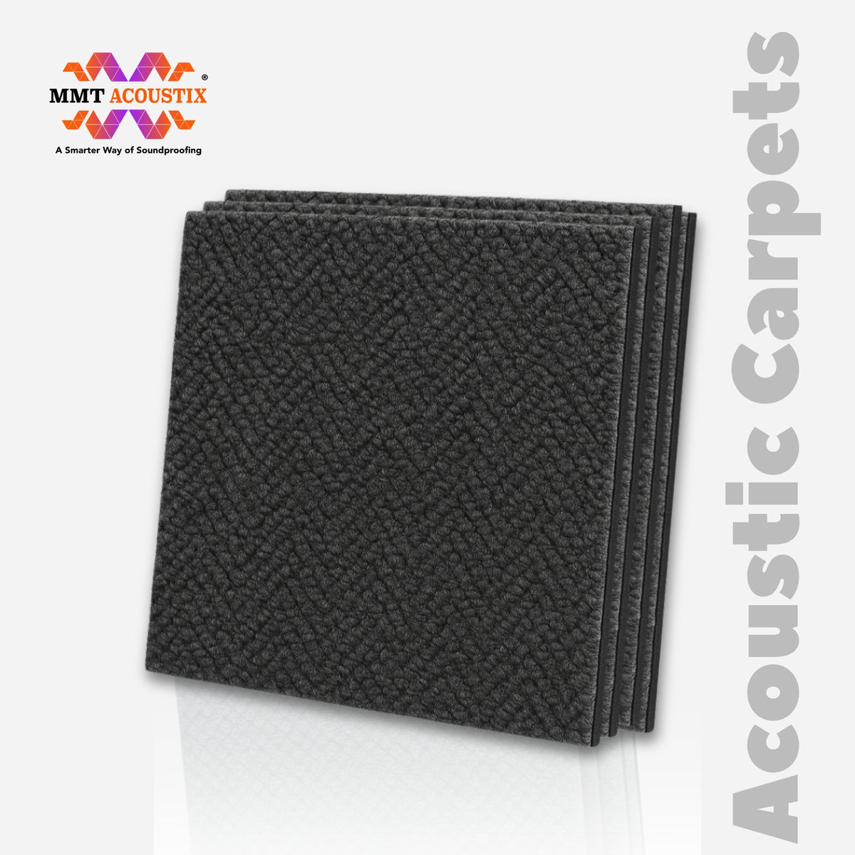 Acoustic Carpet Tiles | 50x50 cm | Dark Grey | 64 Sq Ft