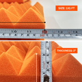 Pyramid Acoustic Foam Panel 2" | 1 x 1 Feet | MMT Orange