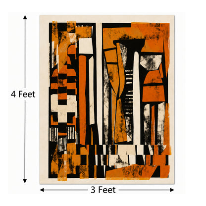 Amber Rhythm – Luxury Canvas Felt Acoustic Panel (4 X 3)