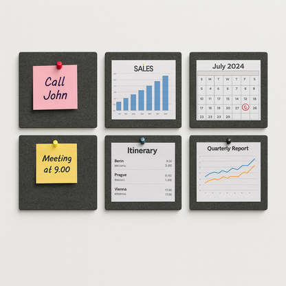 FeltPin Bulletin Board 30x30cm | Ash