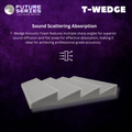 T-wedge Acoustic Foam | Future Series | 12"x12"x2"