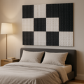 Pyramid Acoustic Foam Panel 1" | 1 X 1 Feet | Stone White & Pro Charcoal