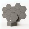 MMT Acoustix® HexaFelt Bevelled Acoustic Panels, Luxury Sound Absorbing Felt Wall Panels for Home, Office & Studios | VOC Free, 30×30 cm, NRC 0.90 | Pack of 7 |Pumice