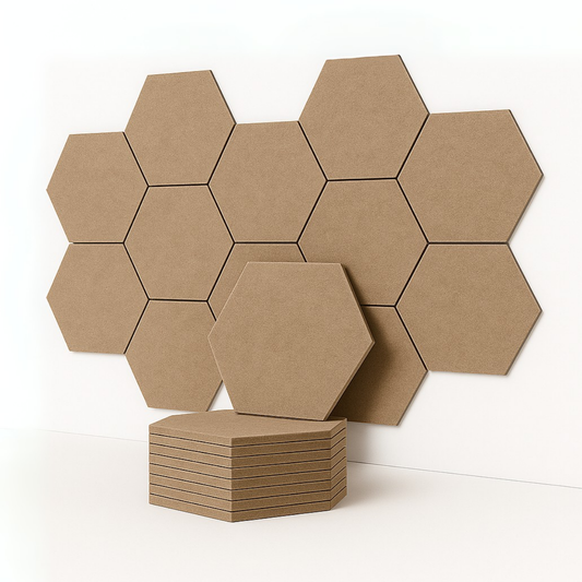 HexaFelt Bevelled Acoustic Panels | Sand