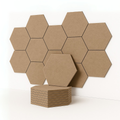 MMT Acoustix® HexaFelt Bevelled Acoustic Panels, Luxury Sound Absorbing Felt Wall Panels for Home, Office & Studios | VOC Free, 30×30 cm, NRC 0.90 | Pack of 8 |  Sand