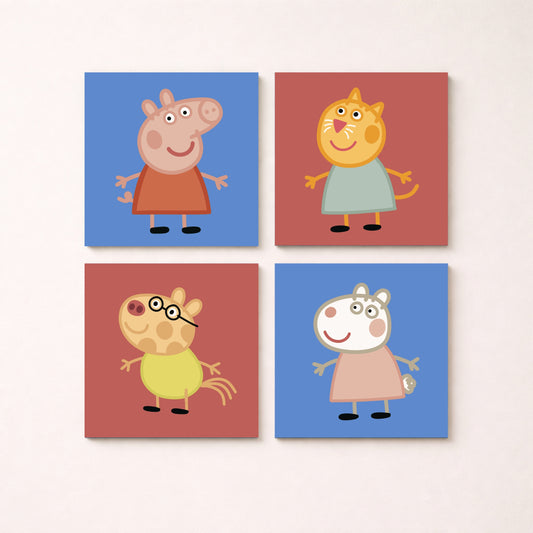 Canvas Printed Felt | Peppa Pig PP2