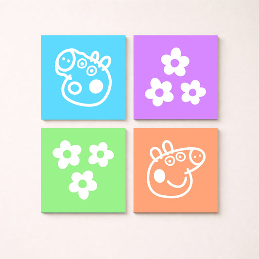 Canvas Printed Felt | Peppa Pig PP3