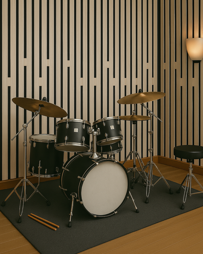 SoundAxe® Fluted Wood + Felt Acoustic Panels | 4x2 Ft