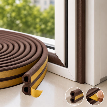 Soundproofing Rubber Seal for Doors & Windows | Self Adhesive | Brown