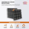 Turbo Acoustic Foam Panel 2" | 1 x 1 Feet | Pro Charcoal