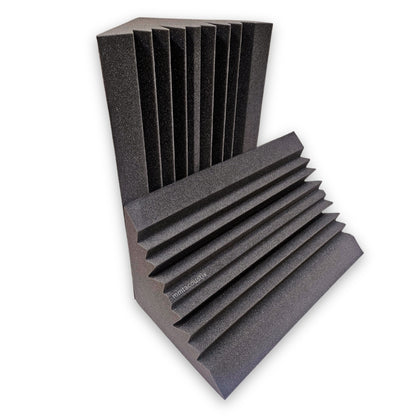 Mega 200 acoustic foam corner bass trap in Pro Charcoal