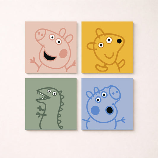 Canvas Printed Felt | Peppa Pig PP1