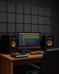 Boxer Acoustic Foam 1x1 ft, Charcoal