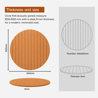 Circle PET Acoustic Panel | 2x2 feet | Camel