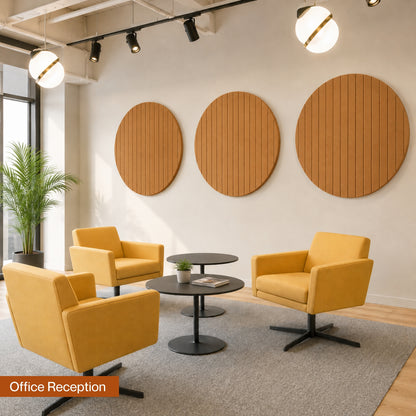 Circle PET Acoustic Panel | 2x2 feet | Camel