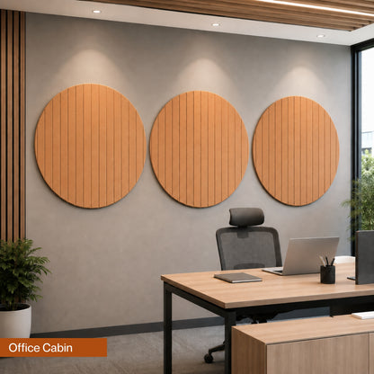 Circle PET Acoustic Panel | 2x2 feet | Camel
