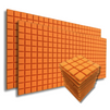 Turbo Acoustic Foam Panel 2" | 1 x 1 Feet | MMT Orange