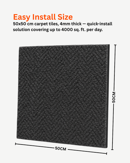 Acoustic Carpet Tiles - Dark Grey