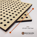 SoundaXe® M-Dot Acoustic Panels, 2x2 Ft, Douglas Pine