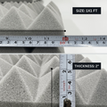 Pyramid  Acoustic Foam Panel 2" | 1 X 1 Feet | Stone White