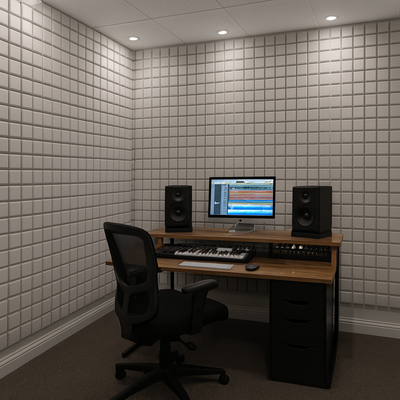 Turbo Acoustic Foam Panel 2" | 1 x 1 Feet | Stone White
