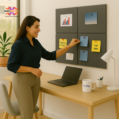 FeltPin Bulletin Board 30x30cm | Ash