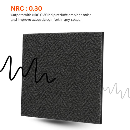 Acoustic Carpet Tiles | 50x50 cm | Dark Grey | 64 Sq Ft